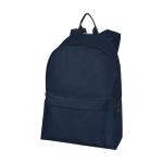 Schulrucksack aus recyceltem Polyester mit großem Hauptfach farbe marineblau