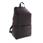 Minimalistischer Laptop-Rucksack aus glattem PU im modernen Stil, 15,6” farbe schwarz