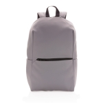 Minimalistischer Laptop-Rucksack aus glattem PU im modernen Stil, 15,6” farbe grau zweite Ansicht