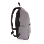 Minimalistischer Laptop-Rucksack aus glattem PU im modernen Stil, 15,6” farbe grau dritte Ansicht