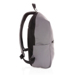 Minimalistischer Laptop-Rucksack aus glattem PU im modernen Stil, 15,6” farbe grau sechste Ansicht