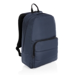 Ökologischer Laptop-Rucksack mit Stiftschlaufen und AWARE, 15.6” farbe marineblau achte Ansicht