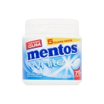 Mentos White Kaugummi Sweet Mint, Dose mit 75 Stück mit Logodruck farbe weiß