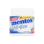 Mentos White Kaugummi Cool Mint, Dose mit 75 Stück und Logo auf Deckel farbe weiß