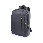 Laptop-Rucksack aus Polyester mit 2 Fronttaschen, 15” farbe grau erste Ansicht