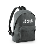 Bedruckbarer Tagesrucksack aus 600D-Polyester mit USB-Anschluss Ansicht mit Druckbereich