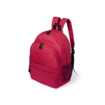 Gepolsterter Rucksack aus Polyester mit verschiedenen Taschen farbe rot erste Ansicht