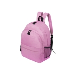 Gepolsterter Rucksack aus Polyester mit verschiedenen Taschen farbe rosa erste Ansicht