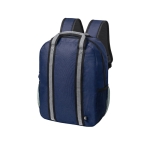 Recycelter Rucksack aus RPET 600D mit reflektierenden Streifen farbe marineblau erste Ansicht