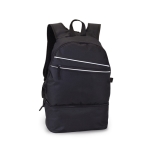 Praktischer Rucksack aus festem 600D-Polyester mit Schuhfach farbe schwarz erste Ansicht