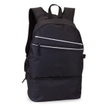 Praktischer Rucksack aus festem 600D-Polyester mit Schuhfach farbe schwarz