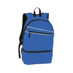 Praktischer Rucksack aus festem 600D-Polyester mit Schuhfach farbe blau erste Ansicht