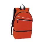 Praktischer Rucksack aus festem 600D-Polyester mit Schuhfach farbe rot erste Ansicht