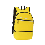 Praktischer Rucksack aus festem 600D-Polyester mit Schuhfach farbe gelb erste Ansicht