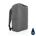 Recycelter Rolltop-Rucksack mit AWARE auch als Tasche nutzbar farbe dunkelgrau