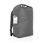 Recycelter Rolltop-Rucksack mit AWARE auch als Tasche nutzbar farbe dunkelgrau zweite Ansicht