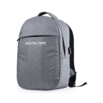 Bedruckbarer Laptop-Rucksack mit RFID-Schutz in Grau, 15” farbe grau erste Ansicht