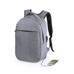 Bedruckbarer Laptop-Rucksack mit RFID-Schutz in Grau, 15” farbe grau zweite Ansicht