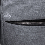 Bedruckbarer Laptop-Rucksack mit RFID-Schutz in Grau, 15” farbe grau dritte Ansicht