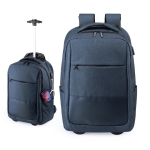 Laptop-Rucksack als Trolley nutzbar aus Polyester mit USB, 15'' farbe marineblau achte Ansicht