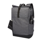 Gepolsterter Laptoprucksack in grau-schwarzem Finish, 15,6'' farbe dunkelgrau zweite Ansicht