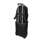 Schwarzer Laptoprucksack aus Nylon mit Trolleybefestigung, 17,3'' farbe schwarz vierte Ansicht