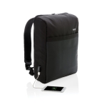 Bedruckbarer Laptop-Rucksack mit USB und RFID-Schutz, 15'' farbe schwarz zweite Ansicht