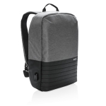 Zweifarbiger Laptoprucksack mit RFID-Schutz und USB-Anschluss, 15,6” farbe grau