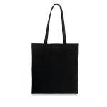 Farbige Baumwolltasche als Messegeschenk, 140 g/m2 farbe schwarz