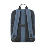 Recycelter Laptoprucksack mit gepolsterten Taschen, 15,6'' farbe blau dritte Ansicht