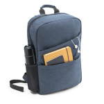 Recycelter Laptoprucksack mit gepolsterten Taschen, 15,6'' farbe blau vierte Ansicht