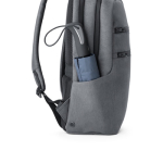 Nylon-Rucksack mit RFID-Fach für Laptop vorne mit Logo, 15'' farbe grau sechste Ansicht