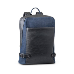 Stilvoller, jugendlicher Laptoprucksack mit Materialmix, 15,6'' farbe jeansblau