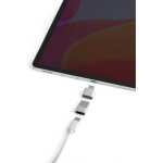 Set aus Kunststoffadaptern im USB-A- und USB-C-Format farbe silber fünfte Ansicht