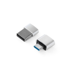 Set aus Kunststoffadaptern im USB-A- und USB-C-Format farbe silber