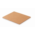 Rechteckiges Mousepad aus Kork für ein nachhaltiges Image farbe beige