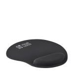 Ergonomisches Mousepad mit weicher Handgelenkstütze farbe schwarz Ansicht mit Druckbereich