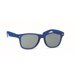 Sonnenbrille mit recyceltem Gestell aus RPET, UV400-Schutz farbe blau-transparent