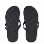 Kork-Flipflops für den Strand  mit Logo farbe schwarz dritte Ansicht