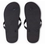 Kork-Flipflops für den Strand mit Logo bedrucken farbe schwarz dritte Ansicht