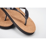 Kork-Flipflops für den Strand mit Logo bedrucken farbe schwarz viertes Detailbild