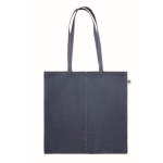 Bio-Baumwolltasche im Jeans-Look als Werbemittel, 250 g/m2 farbe blau zweite Ansicht