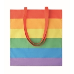 Baumwolltasche im Regenbogen-Design mit langen Henkeln, 200 g/m2 farbe mehrfarbig