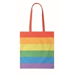 Baumwolltasche im Regenbogen-Design mit langen Henkeln, 200 g/m2 farbe mehrfarbig zweite Ansicht