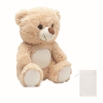 GroBer bedruckbarer Teddybär aus RPET-Fleece und Bio-Baumwolle farbe beige