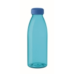 Plastikflasche aus RPET, BPA-frei und in vielen Farben, 550 ml farbe blau-transparent