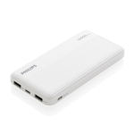 Langlebige Powerbank mit dualem USB der Marke Philips, 10.000 mAh farbe weiß