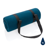 Wasserabweisende Picknickdecke aus recyceltem Material für Wanderung farbe marineblau