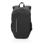 Bedruckbarer Notebook-Rucksack aus RPET mit farbigem Detail, 15'' farbe schwarz zweite Ansicht