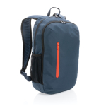 Bedruckbarer Notebook-Rucksack aus RPET mit farbigem Detail, 15'' farbe marineblau achte Ansicht